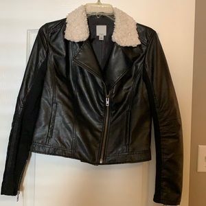 Halogen Pleather Moto Jacket